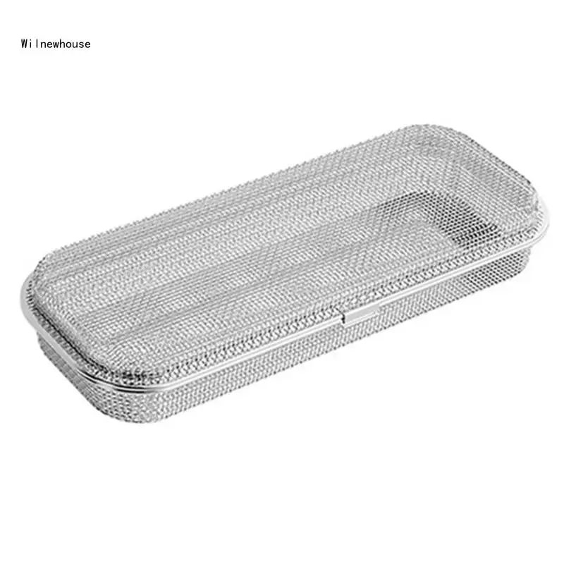 Stainless Steel Cutlery Mesh Cleaning Basket for Organizing Spoons Chopsticks Kitchen Utensil Drying Rack Dropship image 5