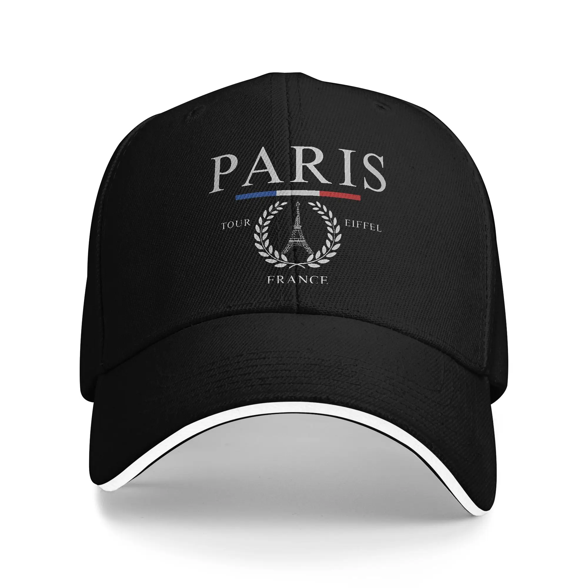 France Paris Flag Eiffel Tower Sandwich Caps Unisex Casual Baseball Caps European City Adjustable Racing All seasons Hats Adult