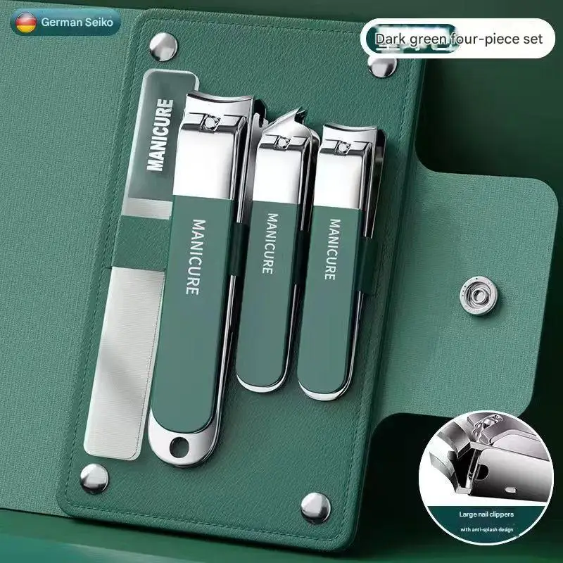 مجموعة مانيكير محمولة مكونة من أربع قطع، مجموعة تزيين للقدم، مجموعة مقصات أظافر، مقص أداة العناية الشخصية