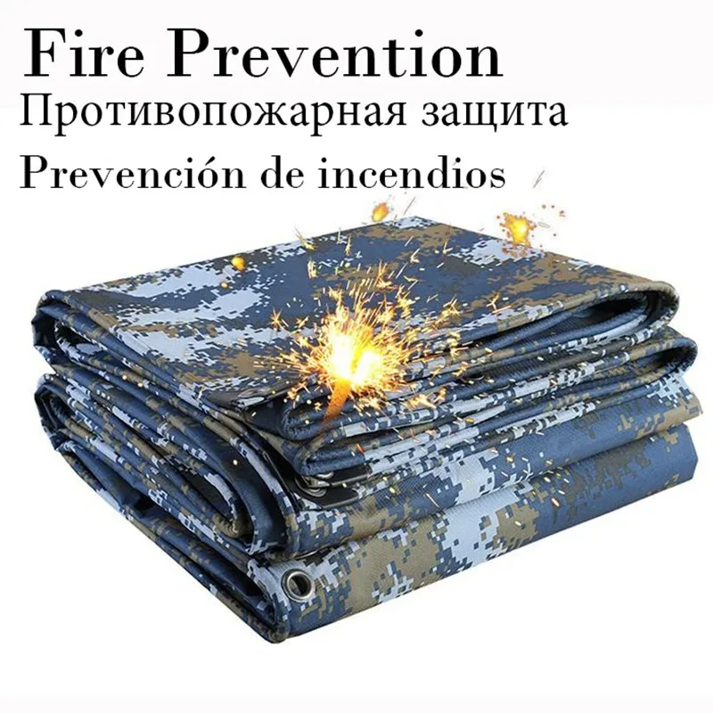 Thickened Large Tarpaulin Waterproof Rain Cover 2*3m 4 3*5 4.5*4 6x6 8 10 Canopy Canvas Tarp Awning Car Garden Boat Camp Blue