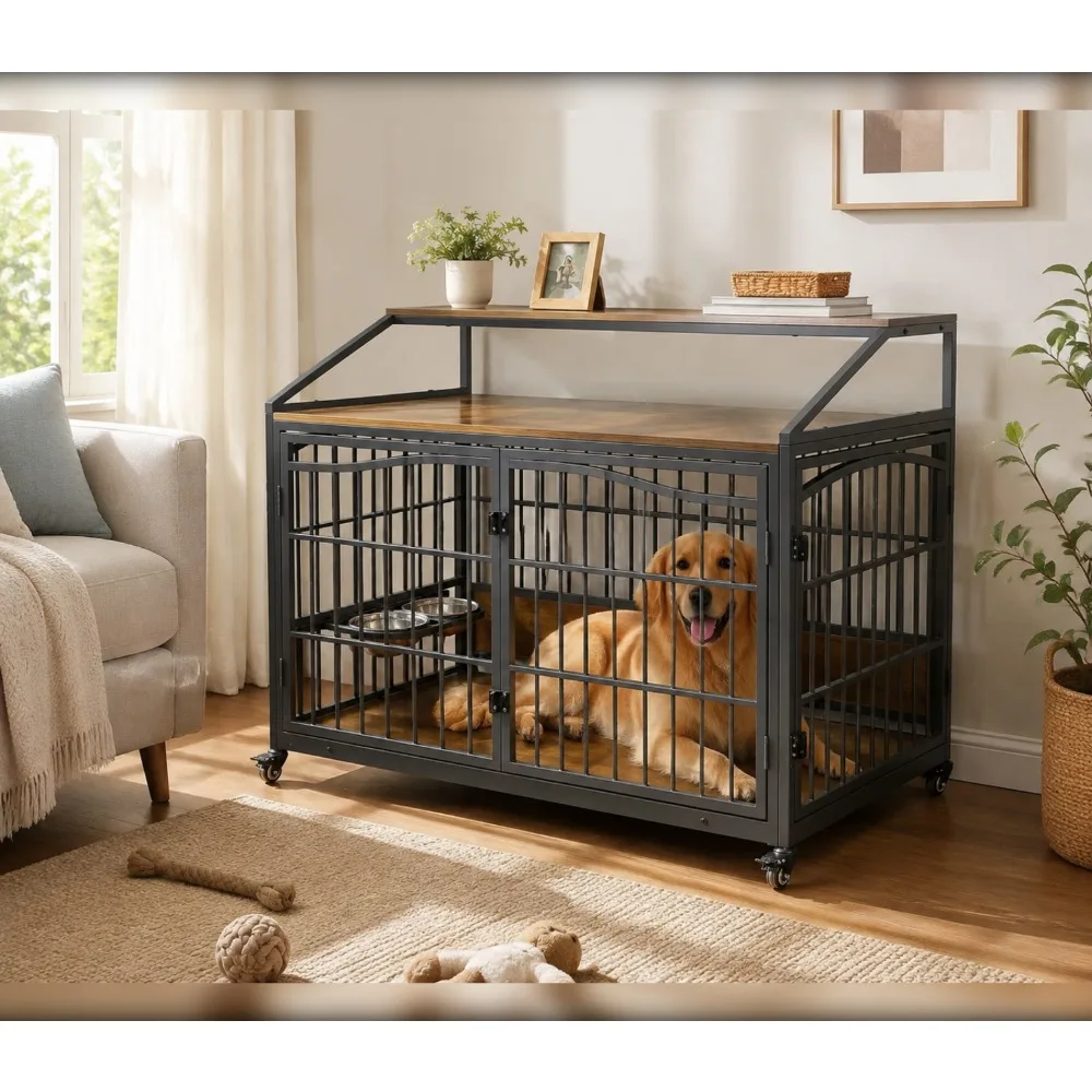XXL Wooden Dog Crate Furniture 1