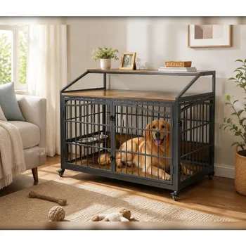 XXL Wooden Dog Crate Furniture 1