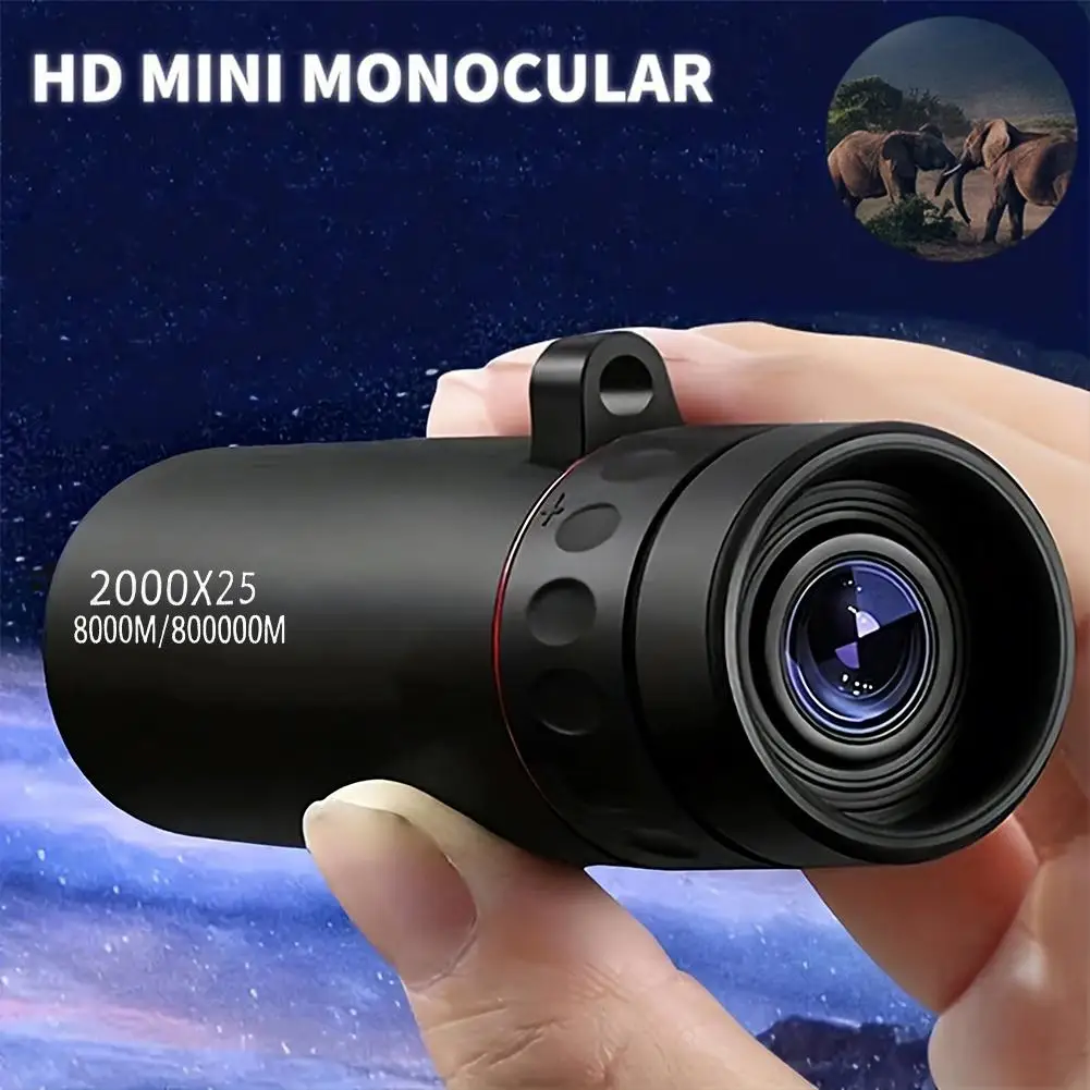 Monocular Telescope Mini Portable Mobile Phone Telescope with Holder Outdoor Camping Hunting Birdwatching Telescopes