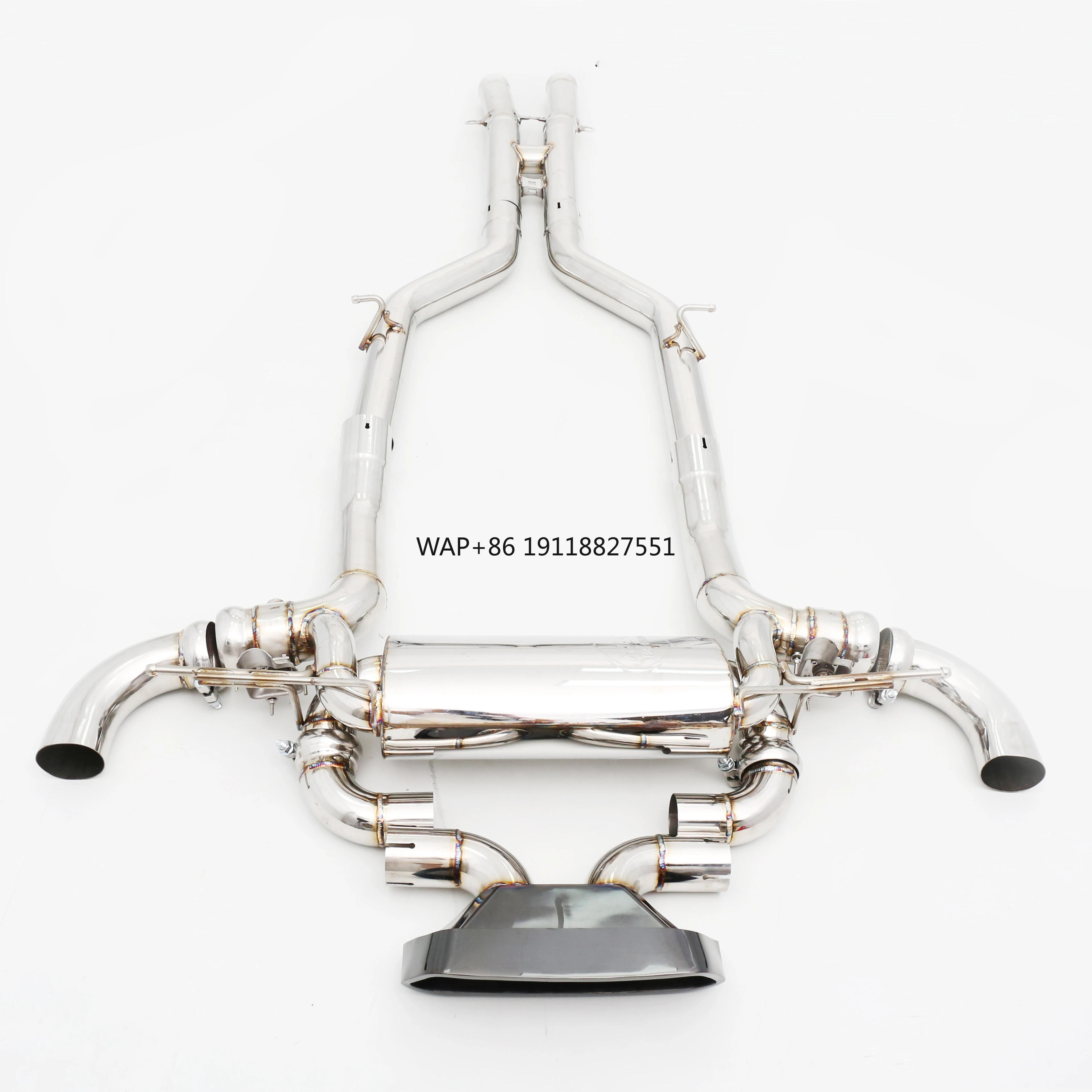 

Wholesale Custom 304 Stainless Steel/Titanium Valved Exhaust System Mirror Polished Finish 1.5mm Thickness for