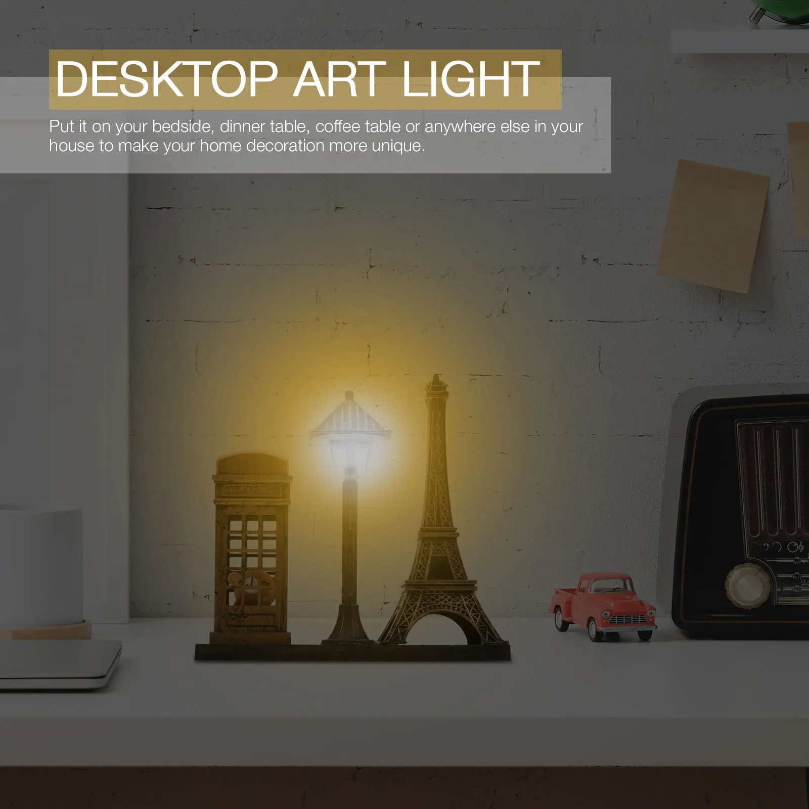 خمر برج ايفل ضوء الليل الرجعية سطح المكتب مصباح لغرفة النوم ديكور السرير ضوء ديكور فني هدية تزيين المنزل