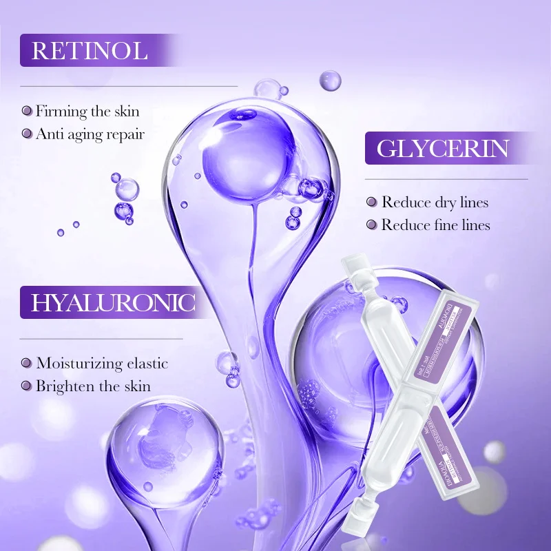 Vitamin C Retinol Essenz Flüssigkeit Hyaluronsäure Sub-Polish Essenz Feuchtigkeitsspendend Anti-Falten Straffend Feine Linien Verblassen Hautpflege – Detail 3