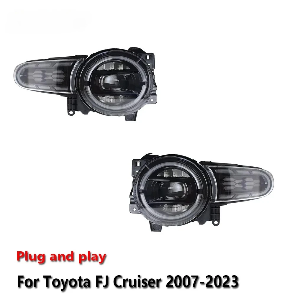 

Sewiyolin Car LED Headlight Assemblies For Toyota FJ Cruiser 2007-2023 Fog DRL Brake Turn Signal Lamp Plug and Play