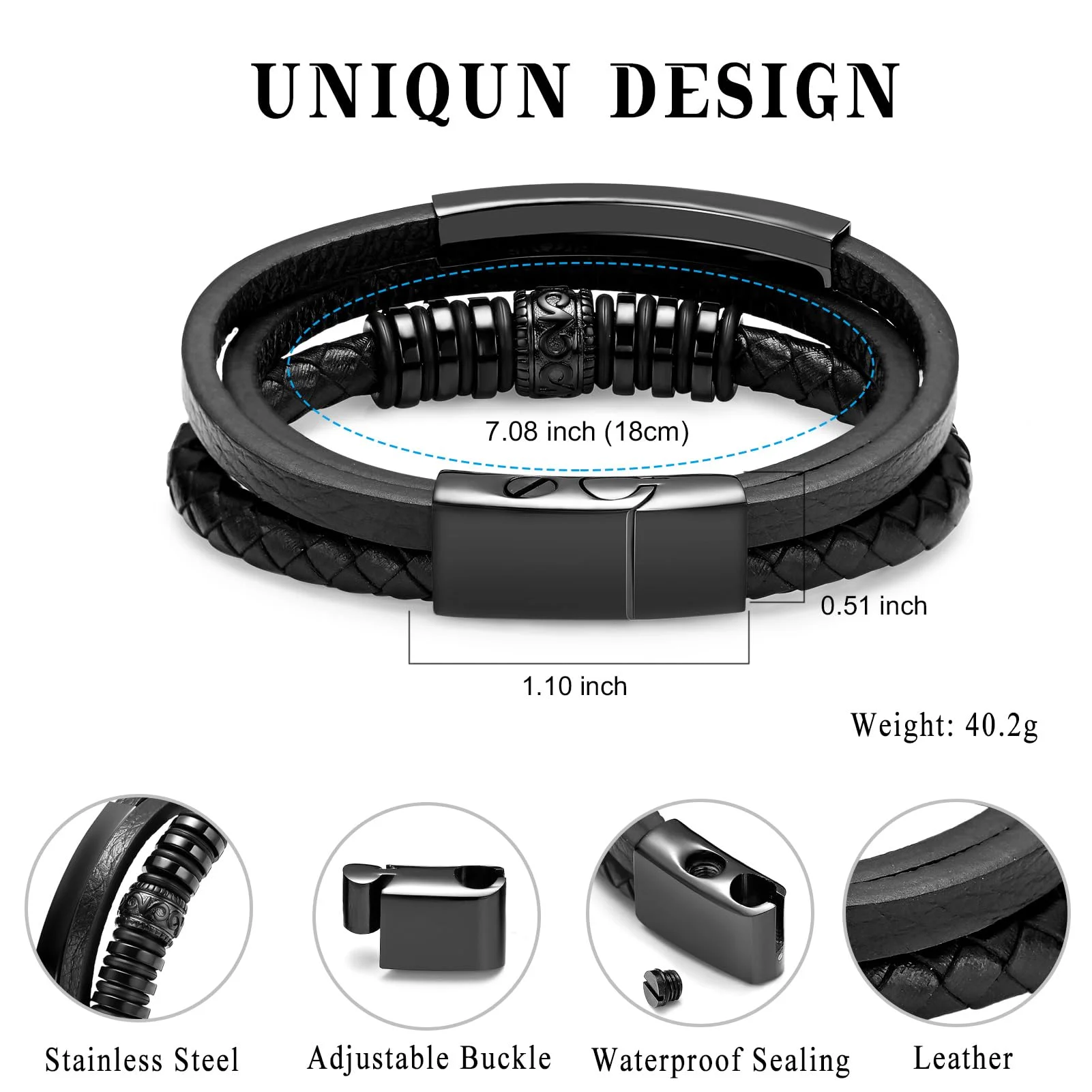 Cremation Jewelry Memorial Urn Bracelet for Ashes for Men Women Keepsake Memorial Cuff Bangle Braided Leather Bracelet Gift