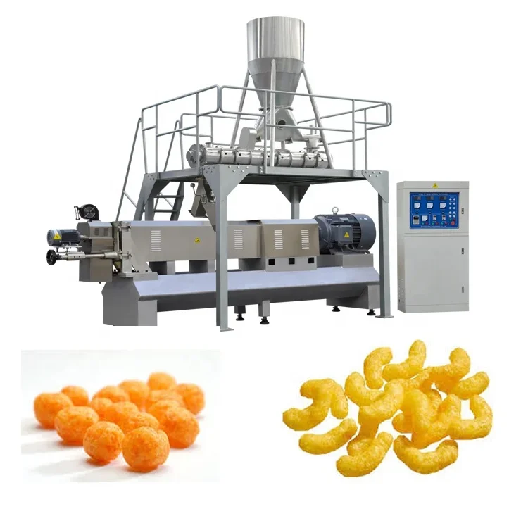 120kg/h-1200kg/h snack food extruder puffing machine   puff  snacks making machines for sale