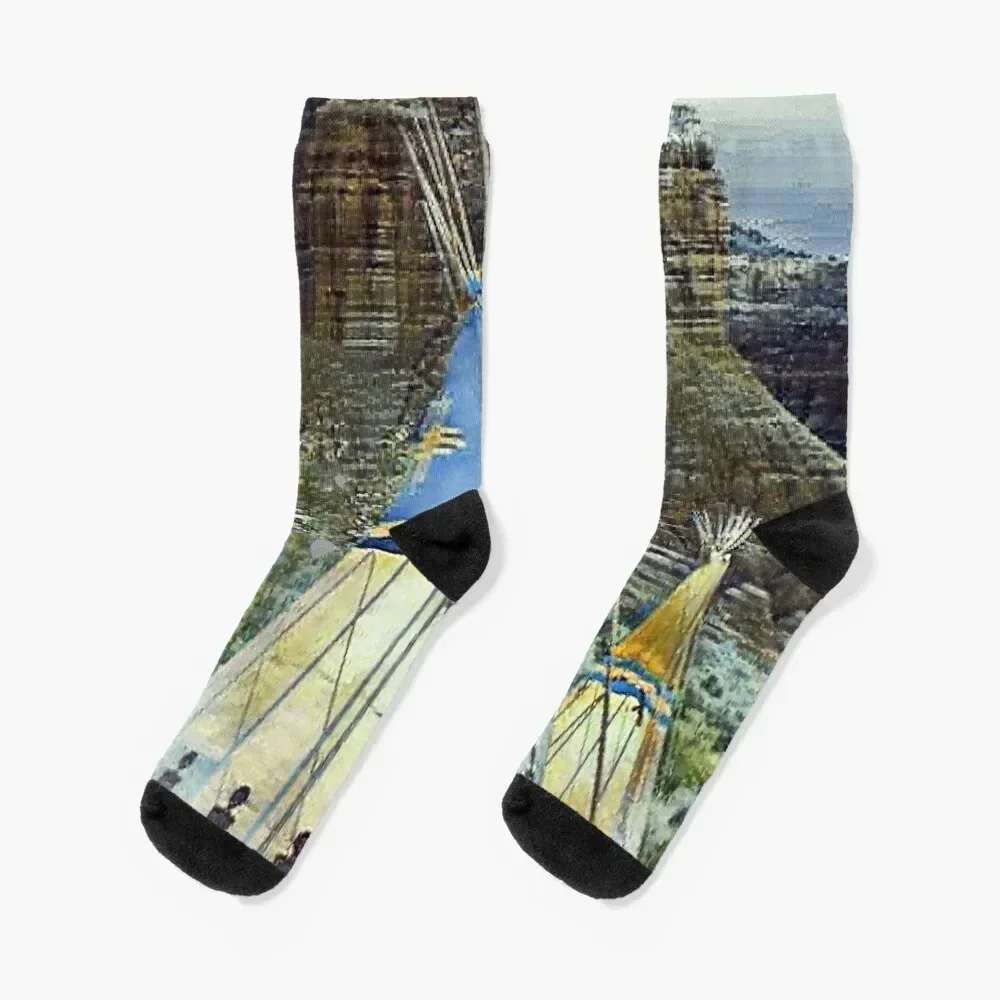 GALATHI Teepee - Old Indian Tents - Outdoors Socks winter gifts japanese fashion hiking shoes Socks Men's Women's