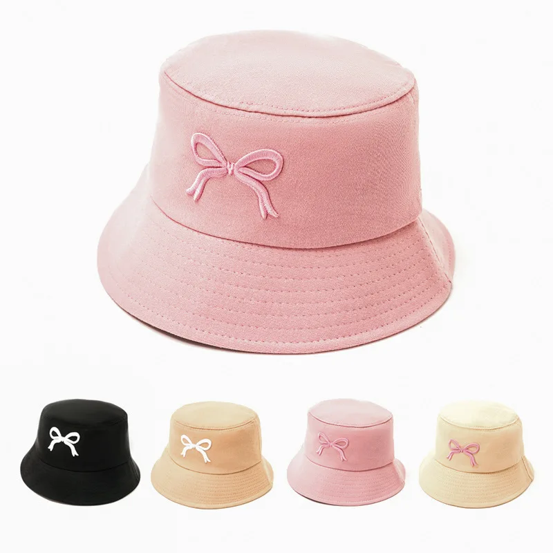 Children's fisherman hat, big-headed basin hat, sweet and cute Korean-style hat for women, wide-brimmed sun hat