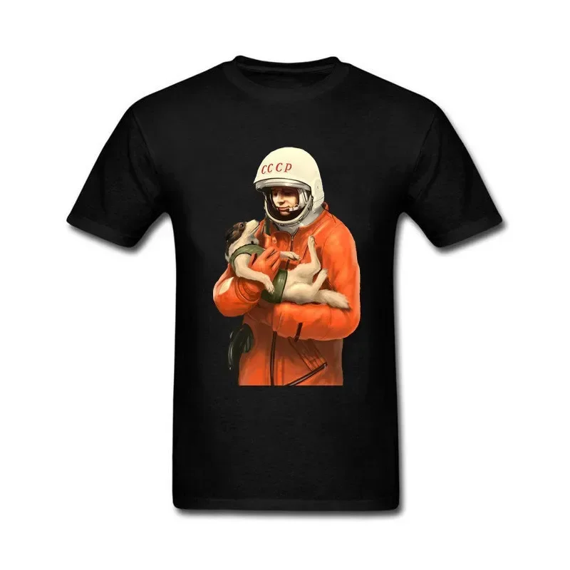 Soviet Russia Space Program CCCP Yuri Gargarin Astronaut T-Shirt 100% Cotton O-Neck Short Sleeve Summer Casual Mens T-shirt