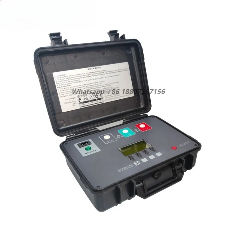 CE Certificate Portable Megohmmeter 500V, 1000V, 2500V, 5000V test Equipment High Voltage Insulation Resistance Tester