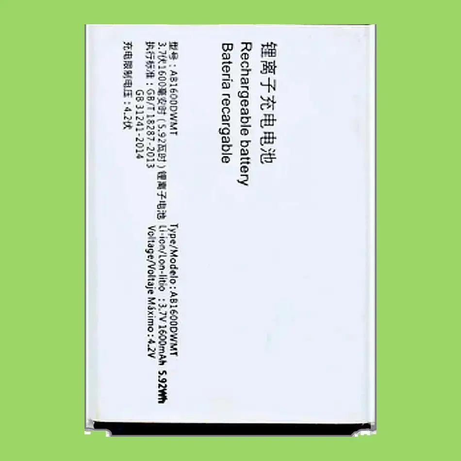 

Экологически чистый аккумулятор для мобильного телефона Philips Xenium S309 CTS309 AB1600DWMT AB1600DWML, длительный срок службы 1600 мАч