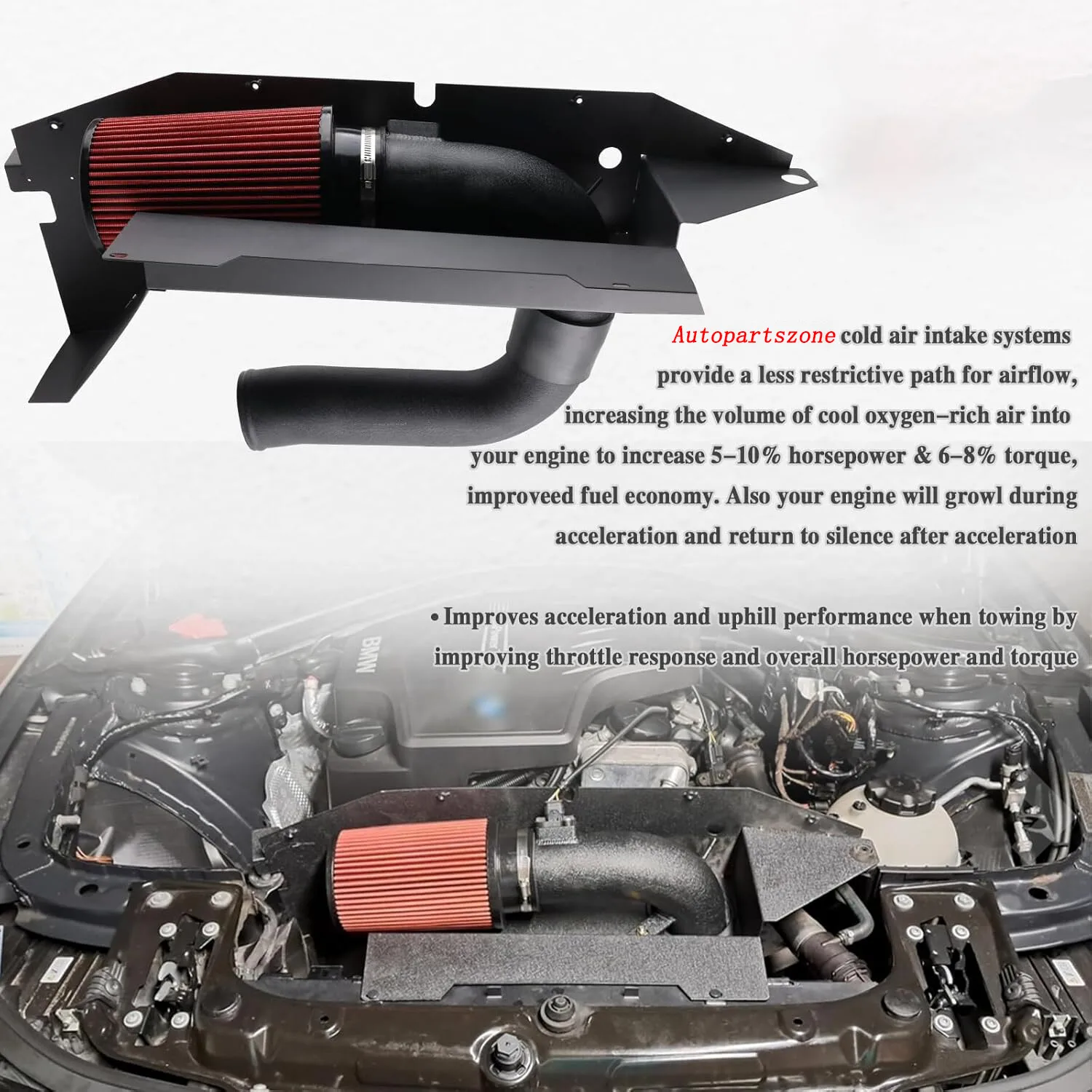 ชุดระบบท่อไอดีอากาศเย็น สำหรับ BMW F30 228i 320i 328i 420i 428i 2.0T ปี 2012-2016