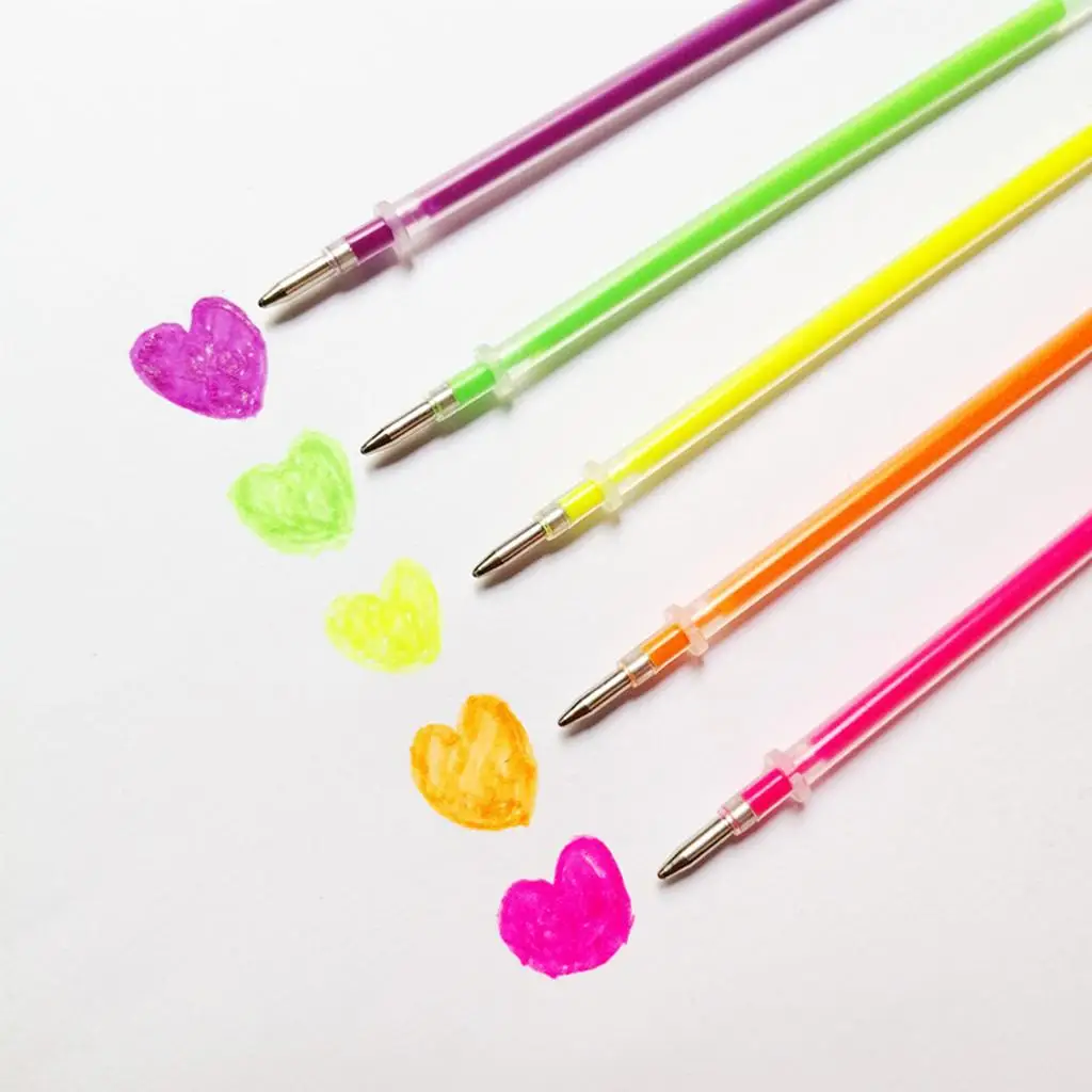 Fluorescence Neon Pen Refills , 60/100 Color 0.8mm, Ink Than Refills. Glitter Pen Refill Set , 60 Color