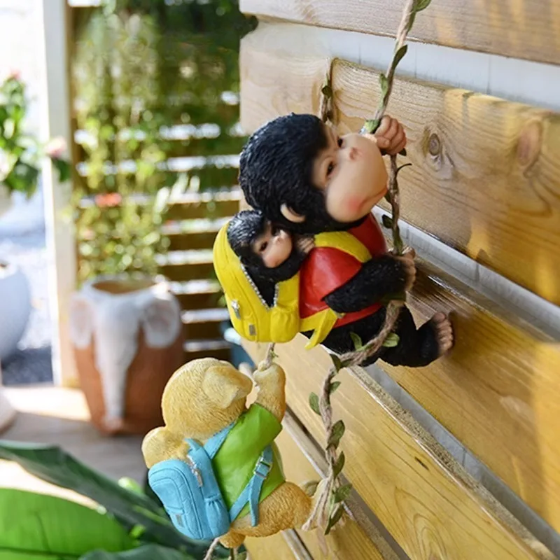 

Garden Decorative Rabbit Sculpture for Outdoor Tree Climbing Animal Ornament for Patio Garden Balcony and Courtyard Landscaping