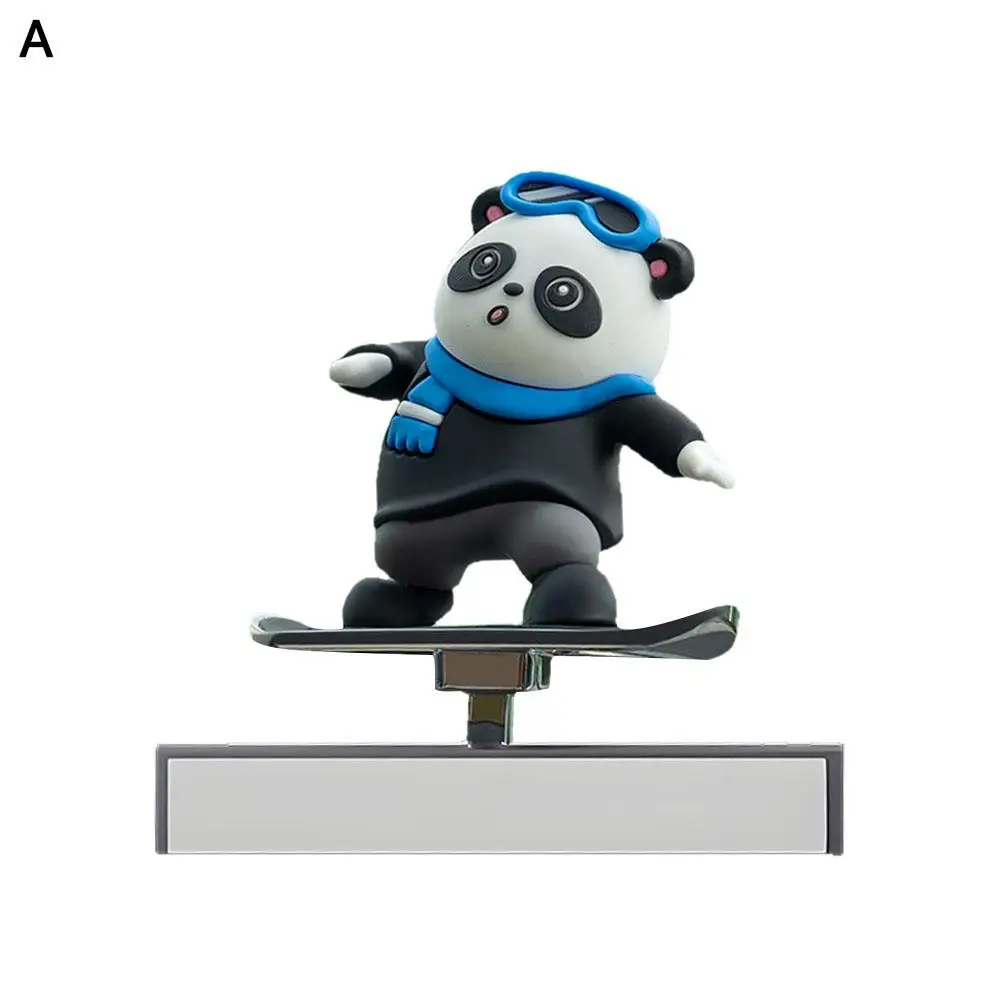 Car Panda Skateboard Ornaments Floating Screen Dashboard Decoration Accessories Interior Universal Automotive V7A3 - Image 5