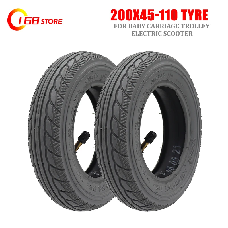 

8 Inch 200x45 Inner Tube Outer Tire For Etwow Electric Scooter Baby Carriage Trolley Replaceable 8X1 1/4 Or 200x45-110 Tyre