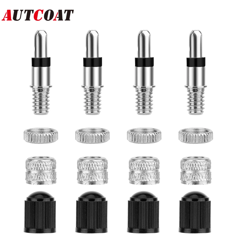 

1Set German Valve Stems Core, Lightweight Bike Tire Valve Core Anti Aging Nickel Plated Brass with for Electric Vehicles