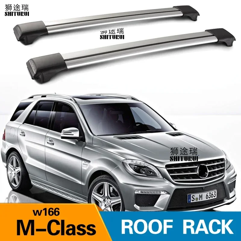 2Pcs Roof Bars for Mercedes-Benz M-Class W166  2012-2015 Aluminum Alloy Side Bars Cross Rails Roof Rack Luggage