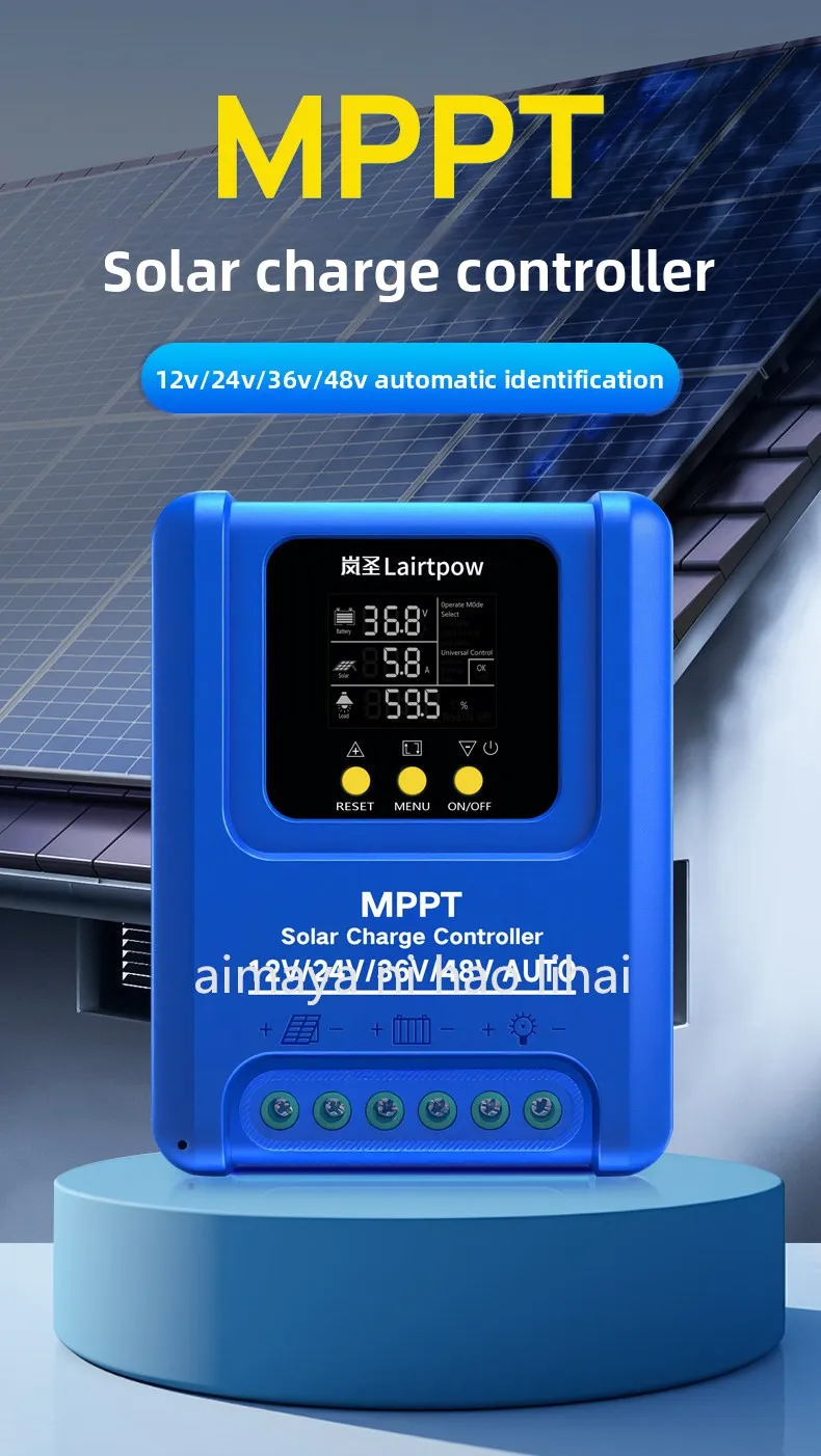 

MPPT контроллер заряда солнечных батарей, автоматический, высокомощный, 12-48В, интеллектуальный, для фотоэлектрических панелей