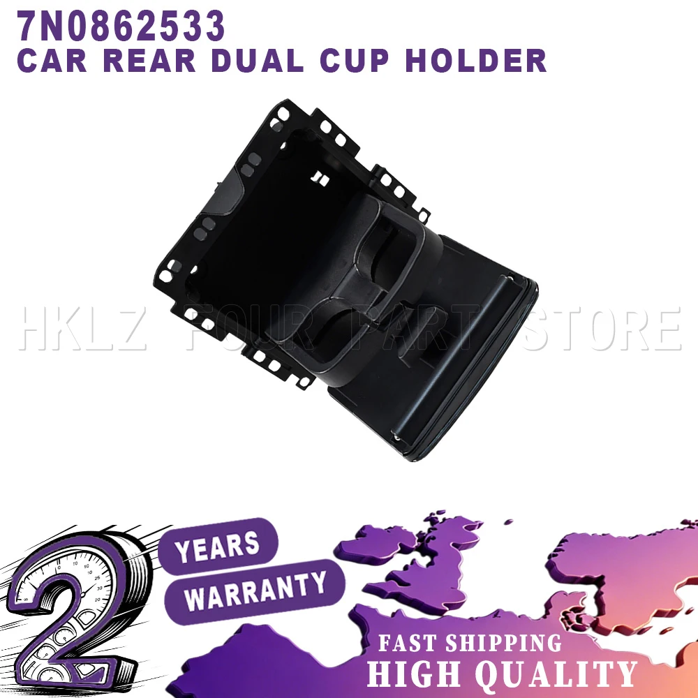 New Easy Installation car accessories Dual Cup Holder Rear Drinking Cup Bracket For VW Golf Sharan MK2 Tiguan MK1 Seat Alhambra