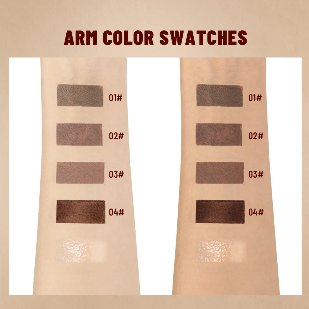 QIBEST 4 لون السائل صبغ الحاجب كريم طويل الأمد مقاوم للماء الطبيعي عديم اللون تصفيف الحاجب الشمع الحاجب مستحضرات التجميل أداة #5