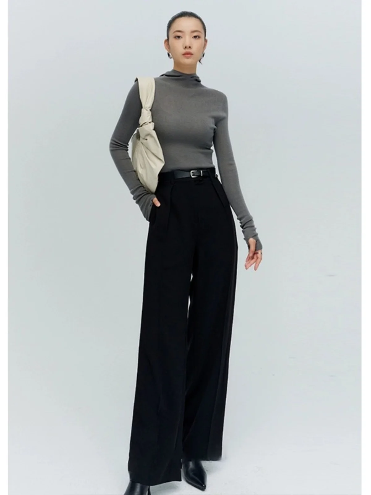 Faionable عادية مقنعين تريكو المرأة الخريف الشتاء التخسيس ملابس داخلية بسيطة Sle طويلة Sve منتظم صالح البلوز