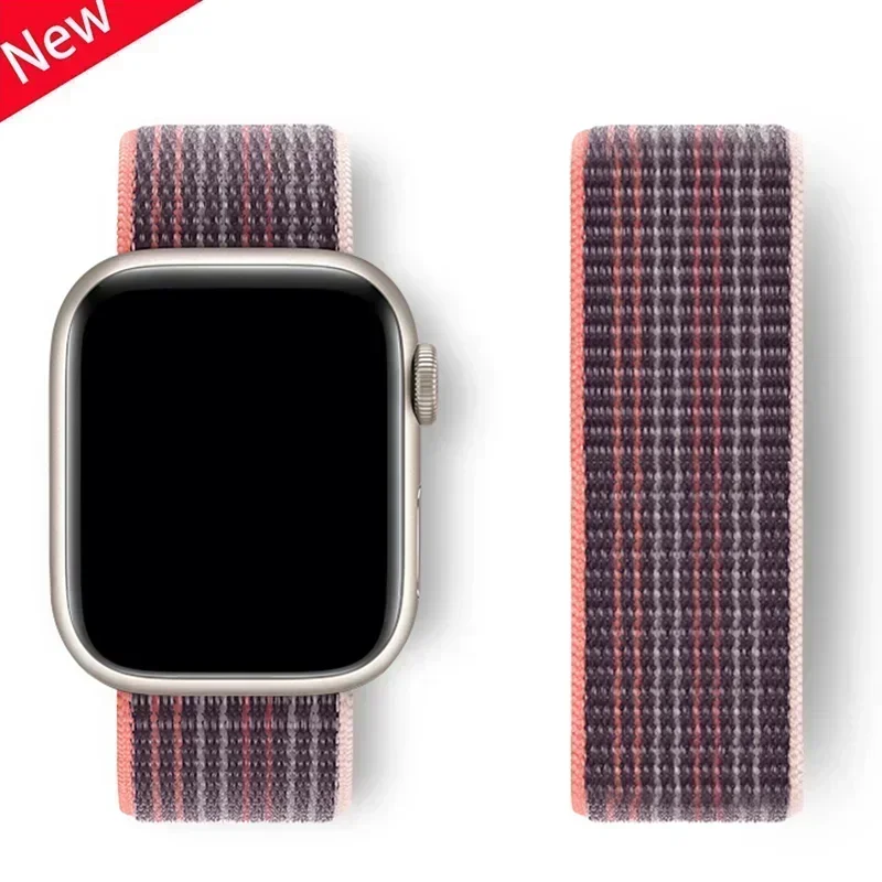 Nylon Loop Strap for apple watch band 44mm 40mm 45mm 41mm 38mm 42mm 49 44 45 mm Sport bracelet iWatch Series Ultra 8 se 7 6 5 9