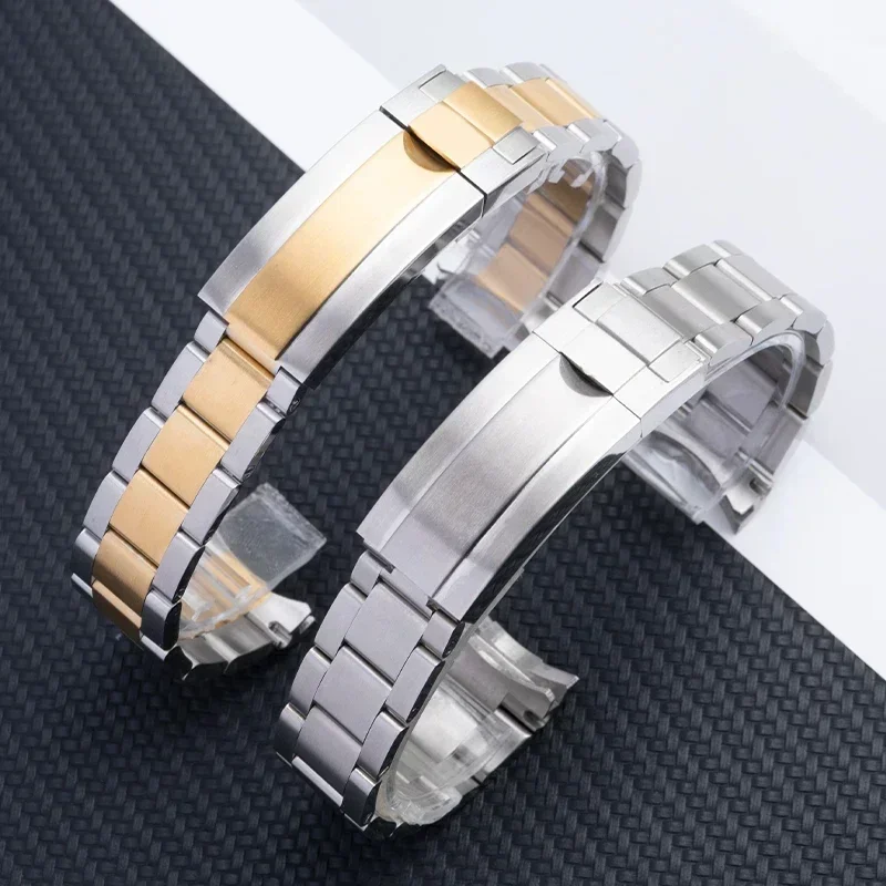 

for Rolex strap 21mm quality 316L stainless steel glide folding buckle watch band new submariner bracelet adjustable wristband