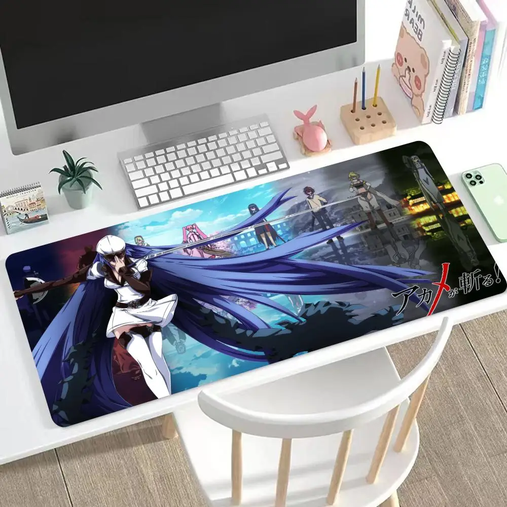 Akame Ga Kill Mouse Pad Desk Mouse Pad Cute HD Desk Pad Extended Gaming Keyboard Mats Large XXL Gamer Mousepad 90x40