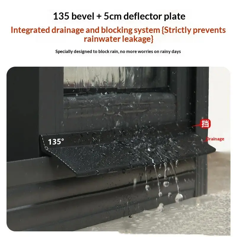 0.5/1/2M Home Window Water: Blocking Bar Sliding Rain Weatherstrip Sealing Strip Flashing Board