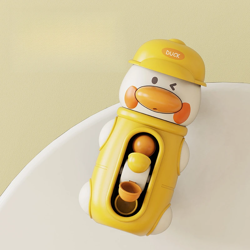 Ensemble de jouets de bain pour bébé, avec canard de dessin animé mignon, éléphant et roue d'eau rotative, ventouse amusante pour tout-petits, jeu d'eau pour enfants