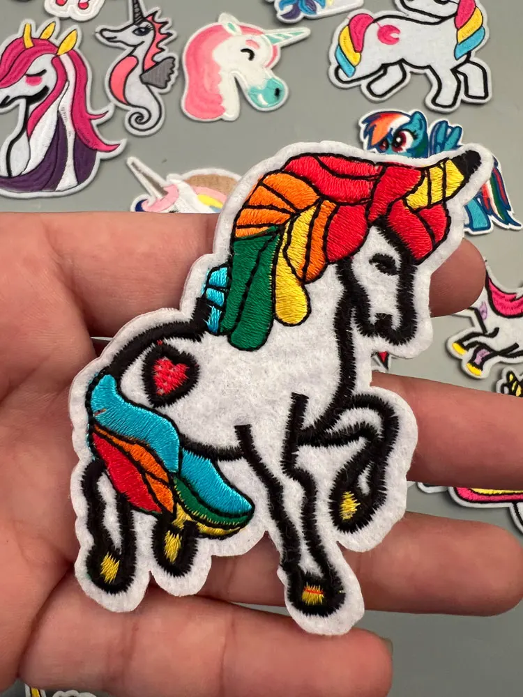 Unicorn Patches for Clothing Kids Iron on Transfers for Clothing Custom Patches Embroidered for Clothes Sports Shoes Patches