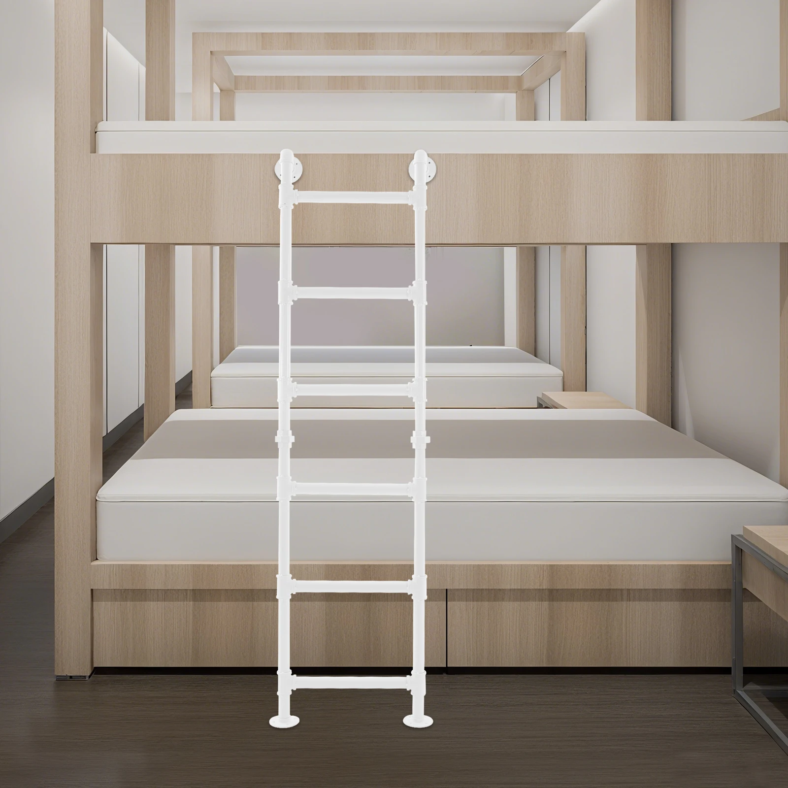 

Wall Mounted Metal Ladder White Space Saving Strong Bearing Capacity for Bunk Beds Attics Apartments Bookstores Dormitories RVs