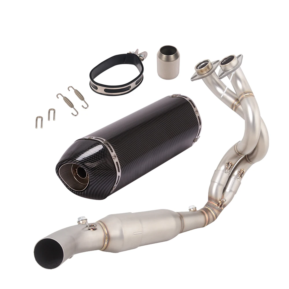 

51MM Motorcycle Full Exhaust System Header Pipe Muffler Stainless Steel Slip On For Kawasaki Ninja 650 Z650 2023-2025