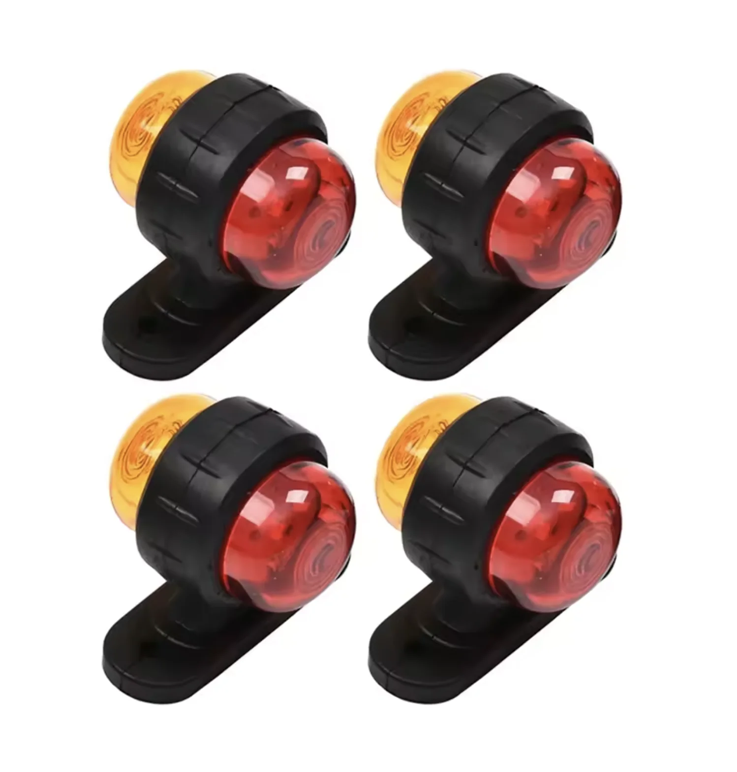 

4 шт., 12 В, 24 В, фонари для прицепа грузовика, светодиодные боковые габаритные фонари, габаритные фонари для грузовых автомобилей, лампы для стояков, красный, белый, янтарный