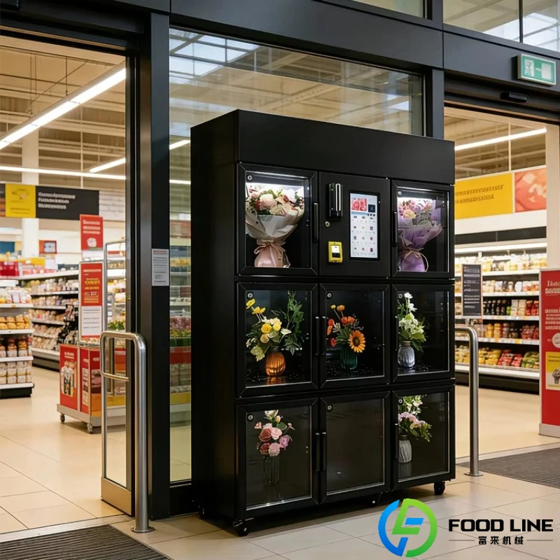 Customized Self Service Flower Vending Machine Intelligent Touch Screen Bouquet Flower Vend Machine With Humidity Control