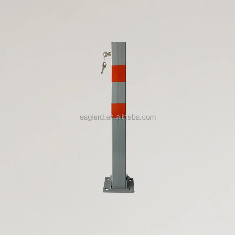 حاجز قفل وقوف السيارات قابل للطي مع قفل ومسامير #3