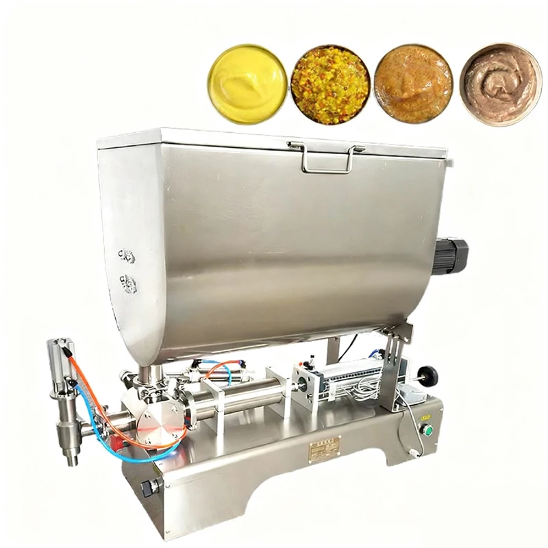 

PBOBP Полуавтоматическая машина для розлива пасты Поршневая машина для количественного розлива U-образная машина для смешивания частиц горячего соуса