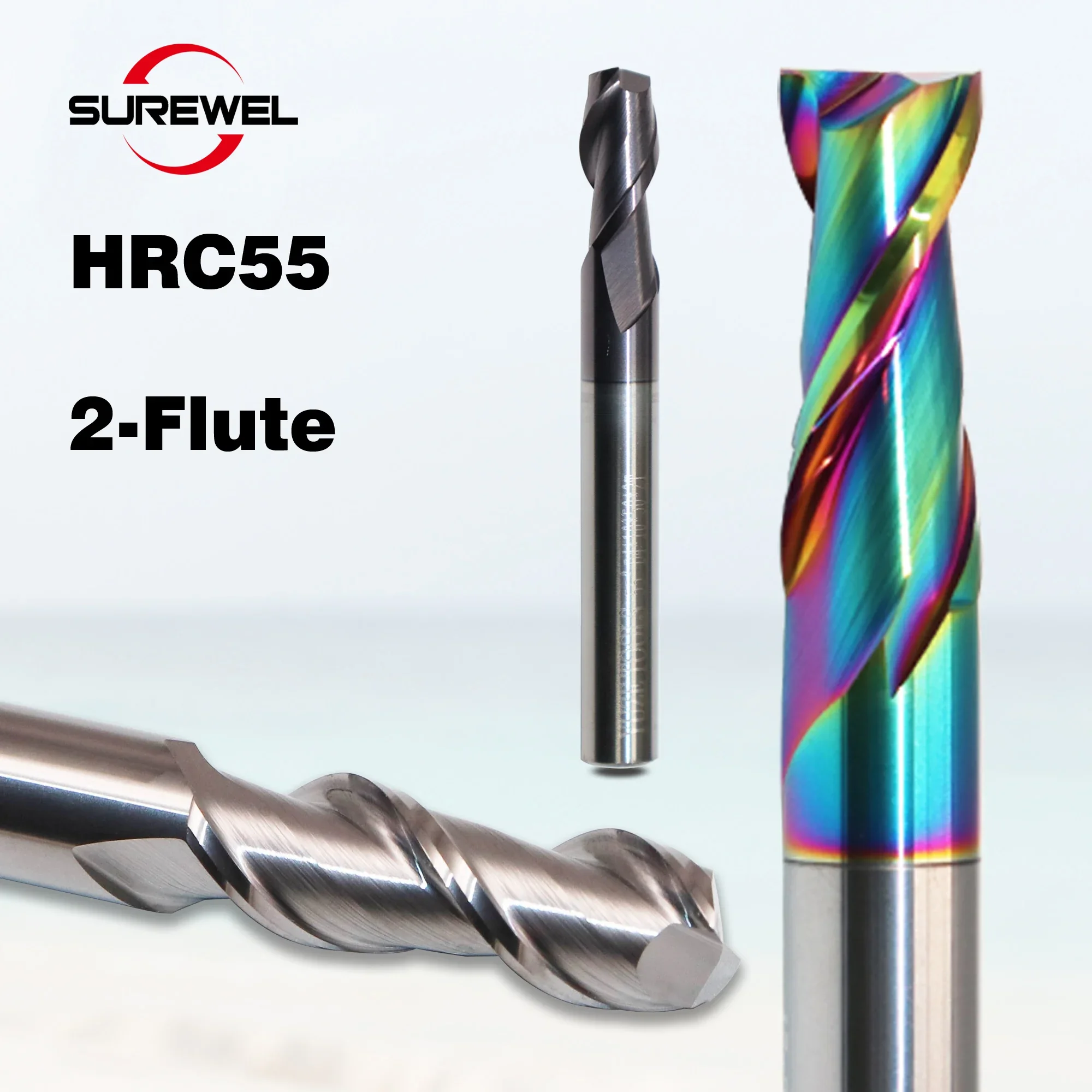

CNC Solid Carbide 2Flute Copper And Aluminum Apecial Milling Cutter 3mm 4mm 6mm 8mm 10mm Endmill For Efficient Processing Tools