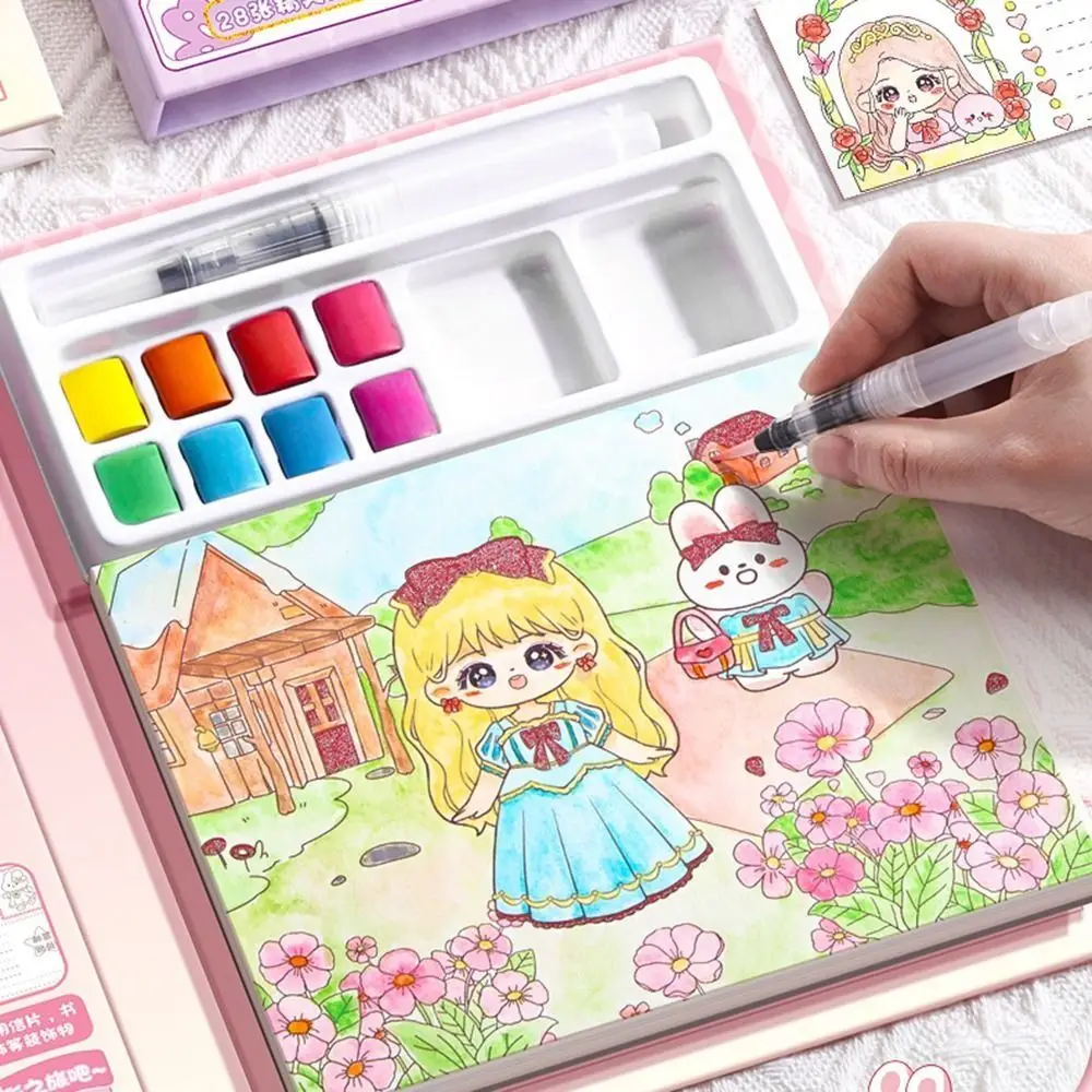 

DIY Kids Watercolor Painting Book Cute Creativity Watercolor Painting Book Educational Montessori Toys Water Drawing Book