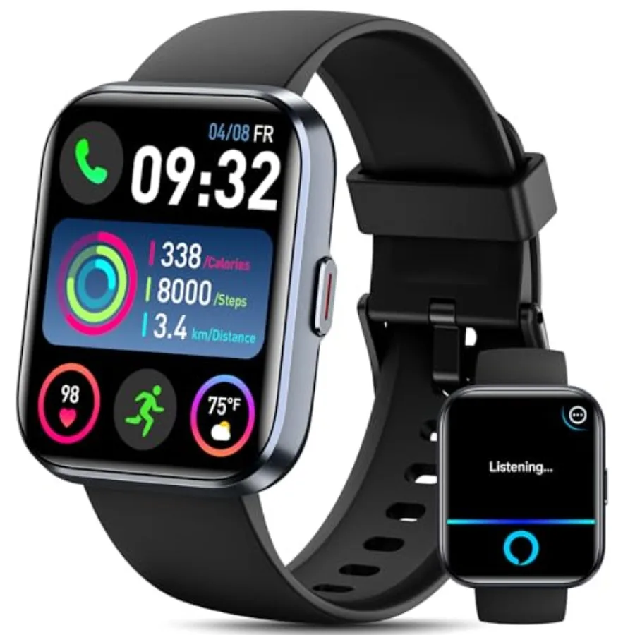 

Smart Watch for Men, Mens Smart Watches for Android/iPhone/Samsung, Make/Answer Call and Alexa, Smartwatch with Heart Rate/Slee