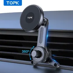 TOPK Magsafe Phone Holder for Cars, Magnetic Phone Car Mount,Air Vent Car Phone Holder,Car Cradle for iPhone 15/14/13/12 Series
