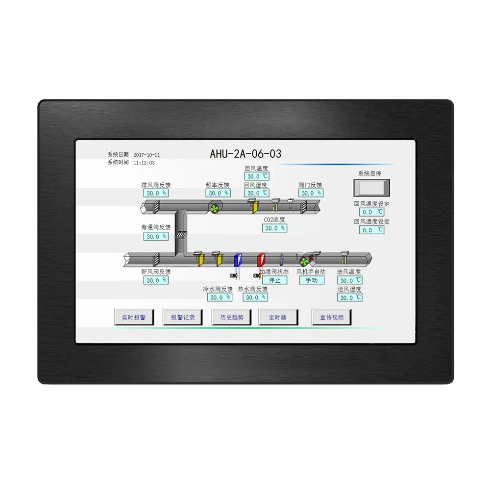 Milesgo 7inch HMI PLC all in one support BACnet monitor remotely by MQTT Logic programming control for IOT Smart Building BTL