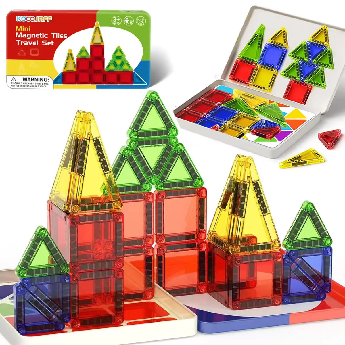 Children's Magnetic Building Blocks Set, Versatile Plug-In Magnetic Construction Pieces Suitable for Holiday Birthday Gifts