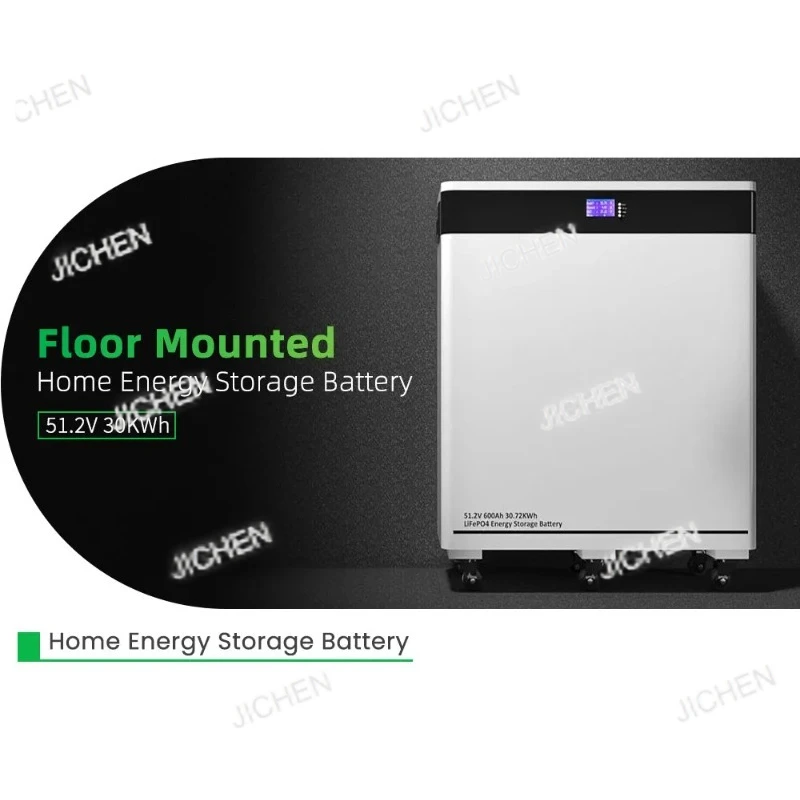 2024 30KW Deep Cycles 600AH Moveable Floor Mounted LiFePO4 51.2V Lithium Ion Battery Pack Home Energy Storage
