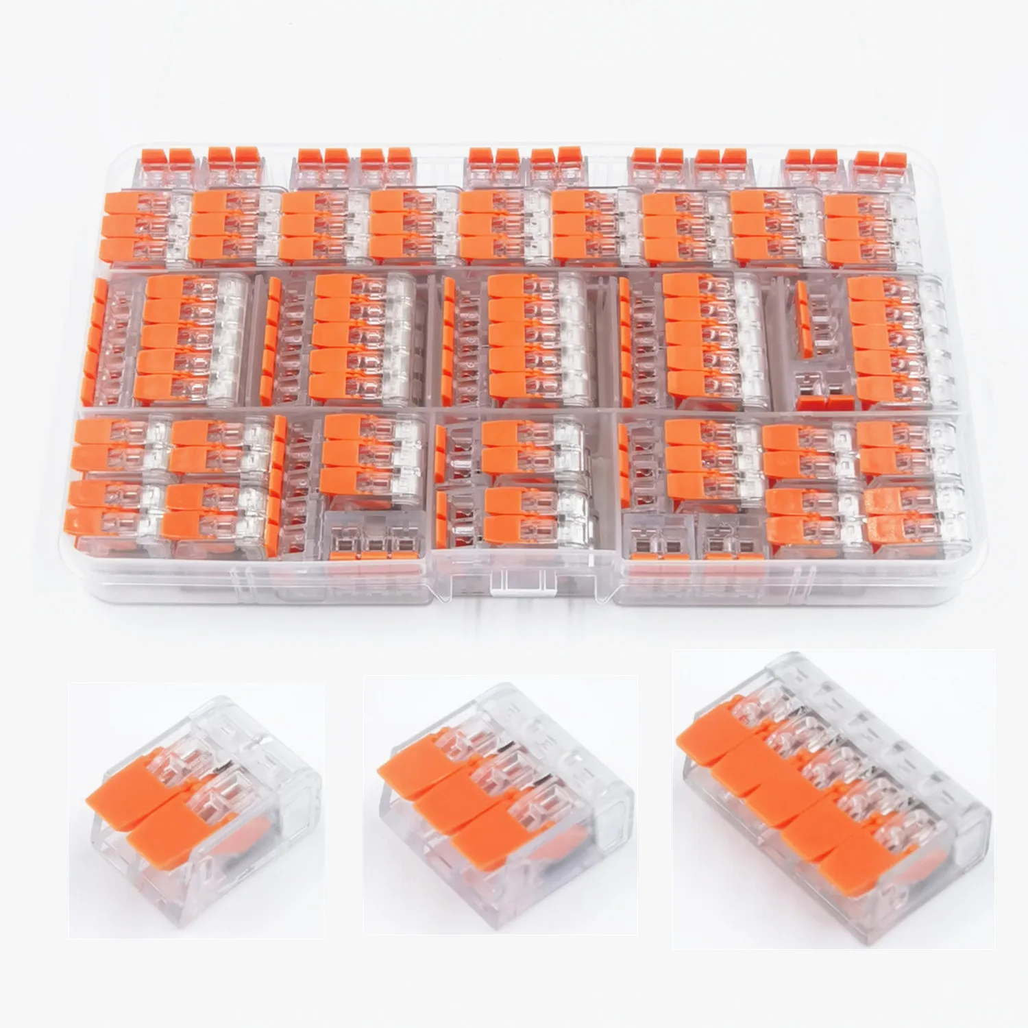 31/75 Pcs Compact Splicing Wire Connector Assortment. Quick Connect Wire Terminal Kit. Push-In Lever Wire Connectors