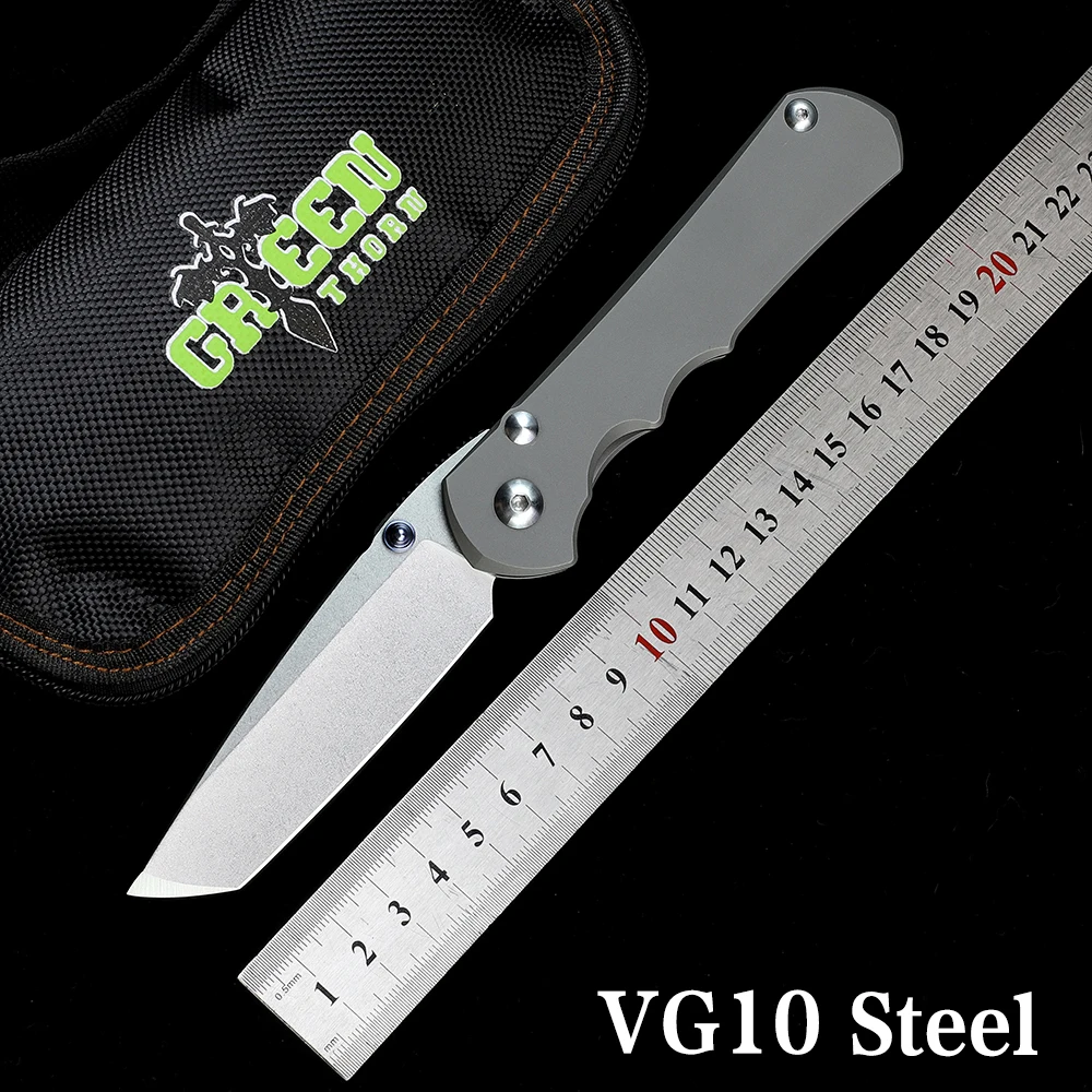 Knife Green Thorn Knives Inkosi T Blade VG10 Steel Titanium Alloy Tactical Knife Outdoor Camping Hunting Survival Folding Knife